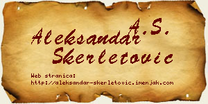 Aleksandar Skerletović vizit kartica